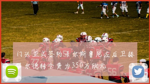 门兴正式签约卡尔斯鲁厄左后卫赫罗尔德转会费为350万欧元